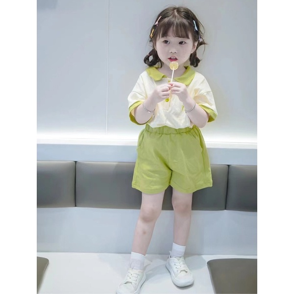 Set Áo Thun Ngắn Tay Và Quần Short Họa Tiết Hoa Phong Cách Phương Tây Thời Trang Mùa Hè Cho Bé Gái