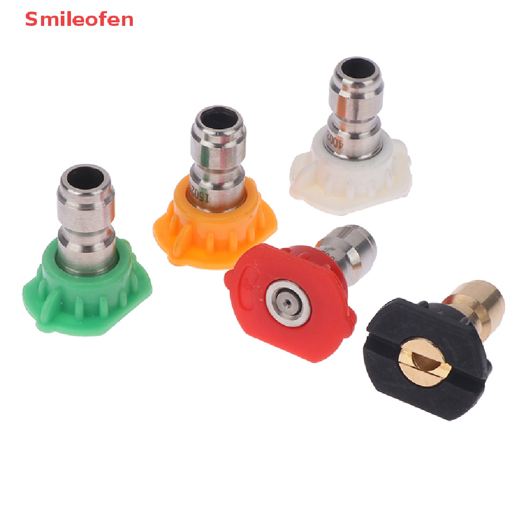 [Smileofen] Set 5 Đầu Phun Nước Áp Suất Cao Với Ren 1 / 4 &quot;Inch Fitg Male Mới