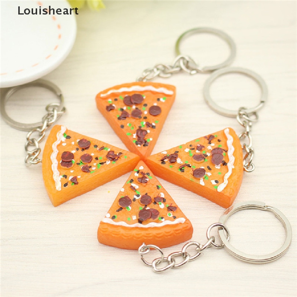 1 / 6 Móc Khóa Hình Bánh Pizza Xinh Xắn