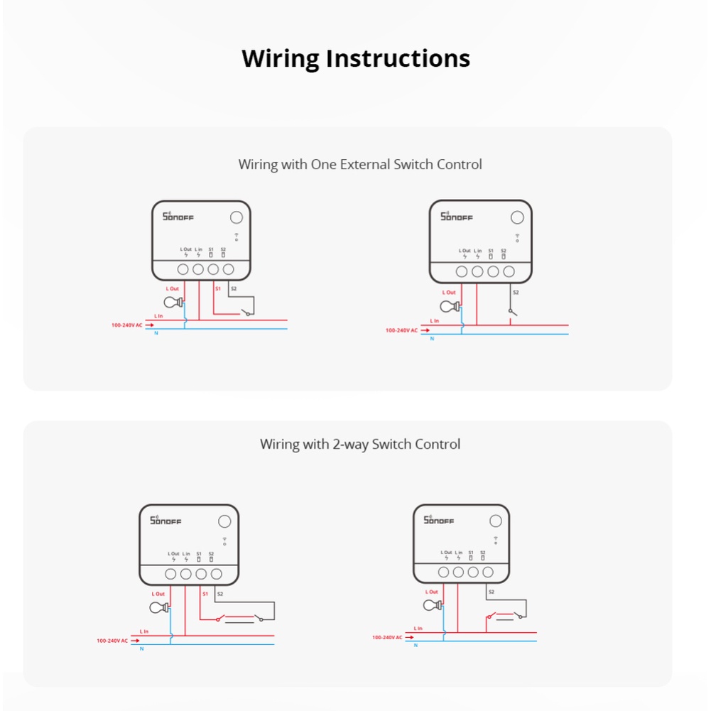 Sonoff ZB Mini L2 chuyển đổi thông minh không có dây trung tính yêu cầu điều khiển từ xa làm việc với Alexa Google Alice okase