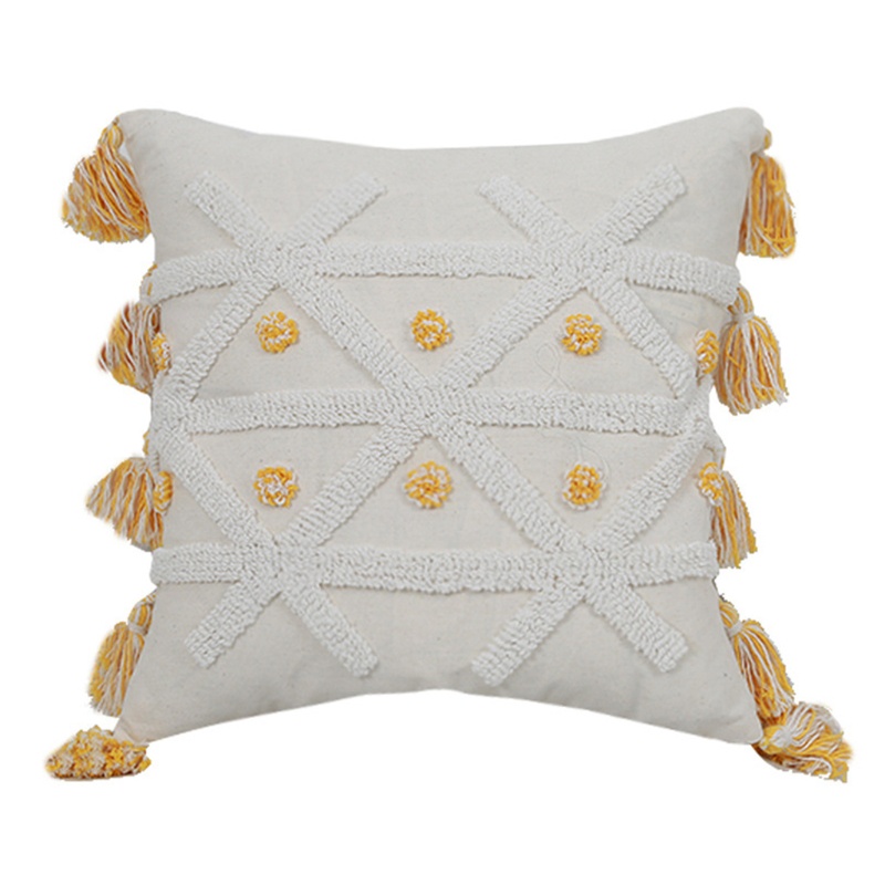 Xiangbao Vỏ Gối Mềm Mại Thoải Mái Phối Tua Rua Phong Cách Boho