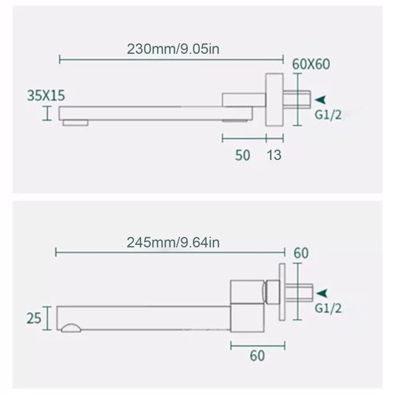 Vòi Nước Bồn Rửa Mặt Hình Tròn / Vuông Bằng Chrome Thay Thế Tiện Dụng Cho Nhà Tắm
