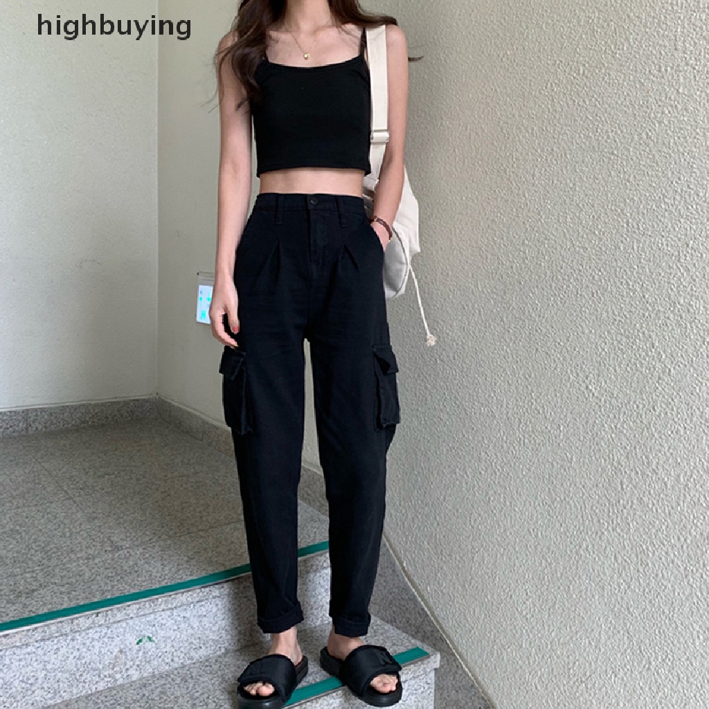 Hbvn Belle Áo Crop Top Không Tay Màu Trơn Gợi Cảm Đi Câu Lạc Bộ Đường Phố Cao Cấp Dành Cho Nữ