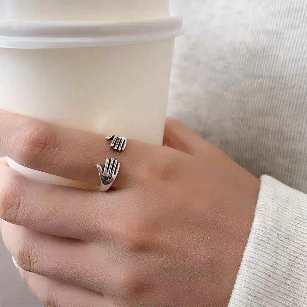 Nhẫn Đeo Tay Mạ Điện Chống Phai Màu Phong Cách Retro Cá Tính Cho Nữ