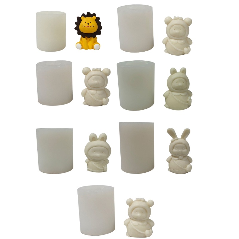 Khuôn Silicon Làm Xà Phòng DIY Hình Động Vật Dễ Thương