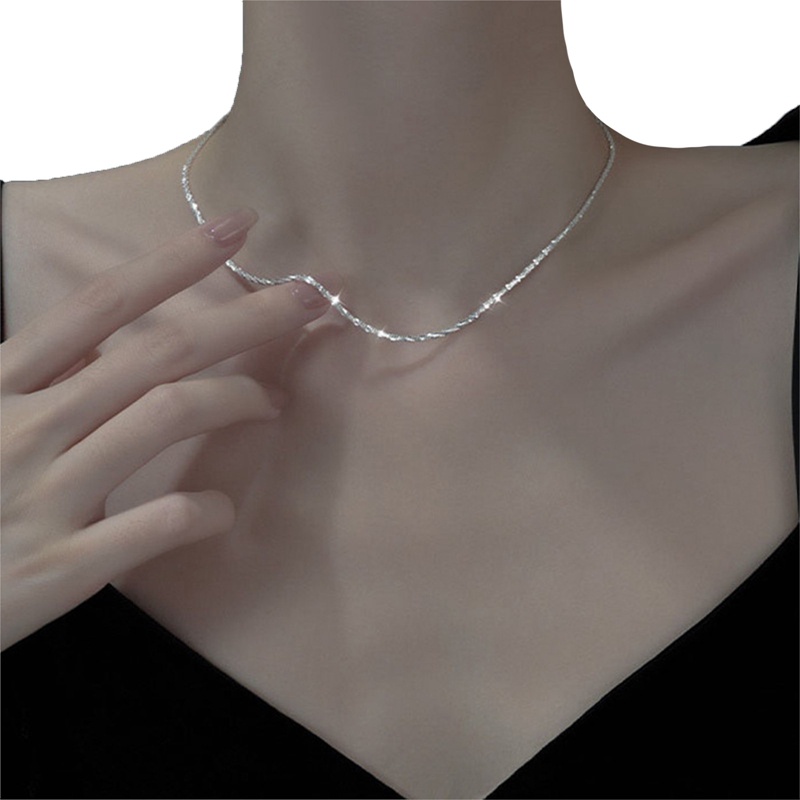 Vòng Cổ Choker Màu Bạc Lấp Lánh Thời Trang Cho Nữ