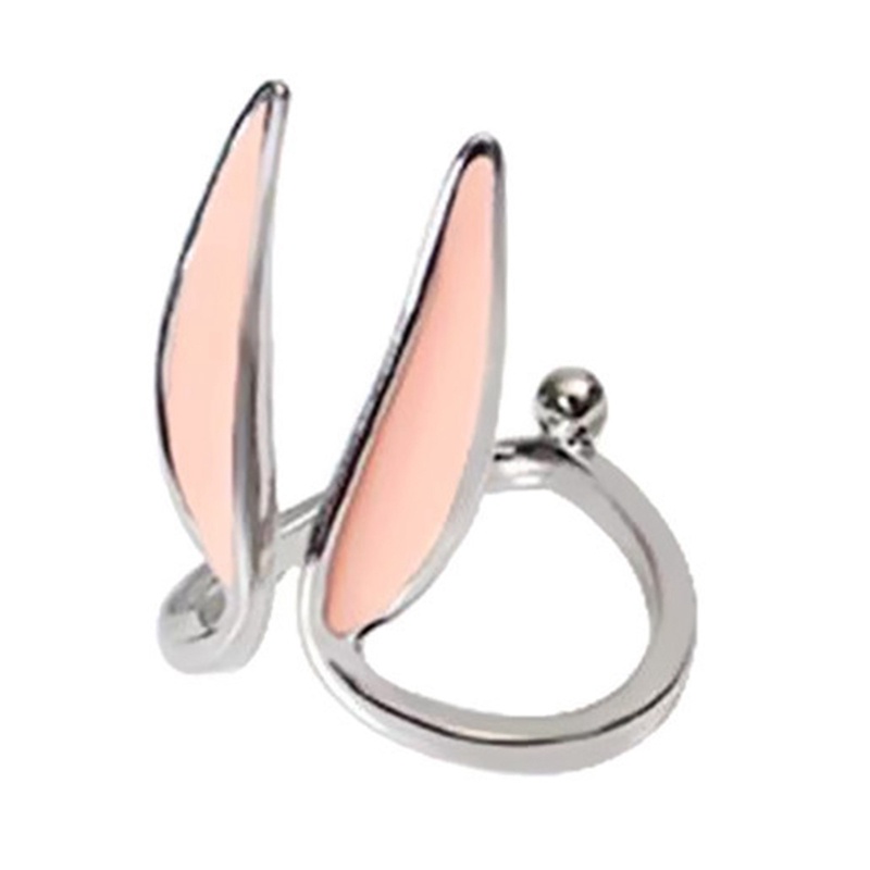 Fancy Nhẫn Hở Hình Tai Thỏ Hồng Đáng Yêu Có Thể Điều Chỉnh Làm Quà Tặng Valentine Cho Cặp Đôi Nữ