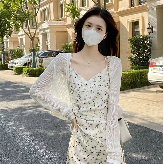 Đầm Hai Dây Dáng Dài Họa Tiết Hoa Phong Cách Pháp Thời Trang Mùa Hè Xinh Xắn Cho Nữ