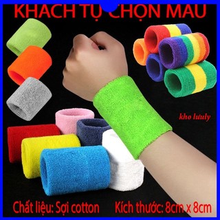 Băng quấn cổ tay thể thao tập gym, cầu lông, tennis, bóng rổ thấm và chặn mồ hôi cổ tay