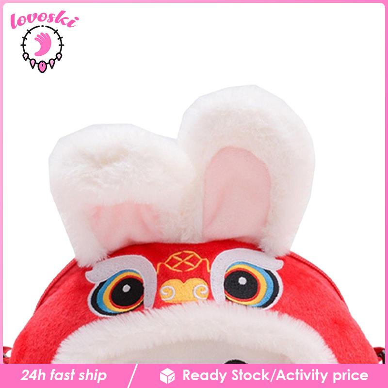 Túi Xách Đeo Vai Hình Thỏ 3D Bằng Vải Lông Cho Nữ