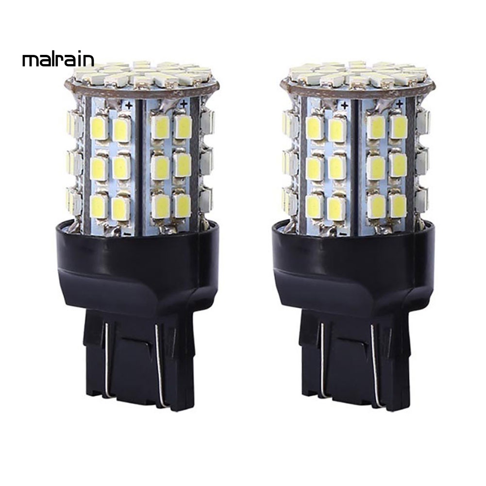 Set 2 Bóng Đèn LED Phanh Xe Ánh Sáng Trắng 6000K 12V T20 7440 7443 64 SMD