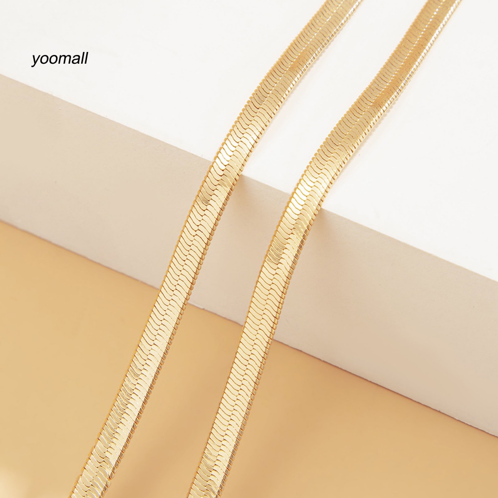 Vòng Cổ Choker Dây Xích Hình Chữ V Phẳng Trọng Lượng Nhẹ Phong Cách Hip Hop Làm Quà Tặng Trang Sức Cho Bạn Gái YO