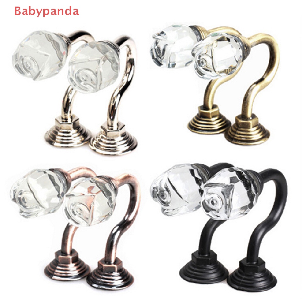 Bộ 2 Móc Treo Rèm Cửa / Dây Buộc Rèm Cửa Gắn Quả Cầu Pha Lê Bằng Kim Loại Cỡ Lớn