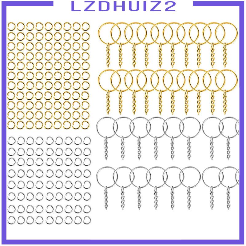 [Lzdhuiz] Set 200 Móc Chìa Khóa Dạng Vòng Nhảy DIY
