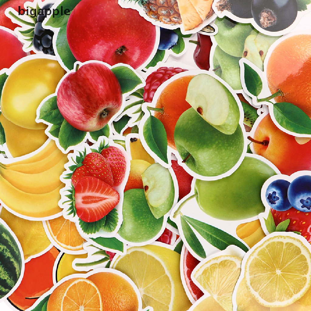 Bộ 50 Miếng Dán Hình Trái Cây Dùng Trang Trí Tủ Lạnh