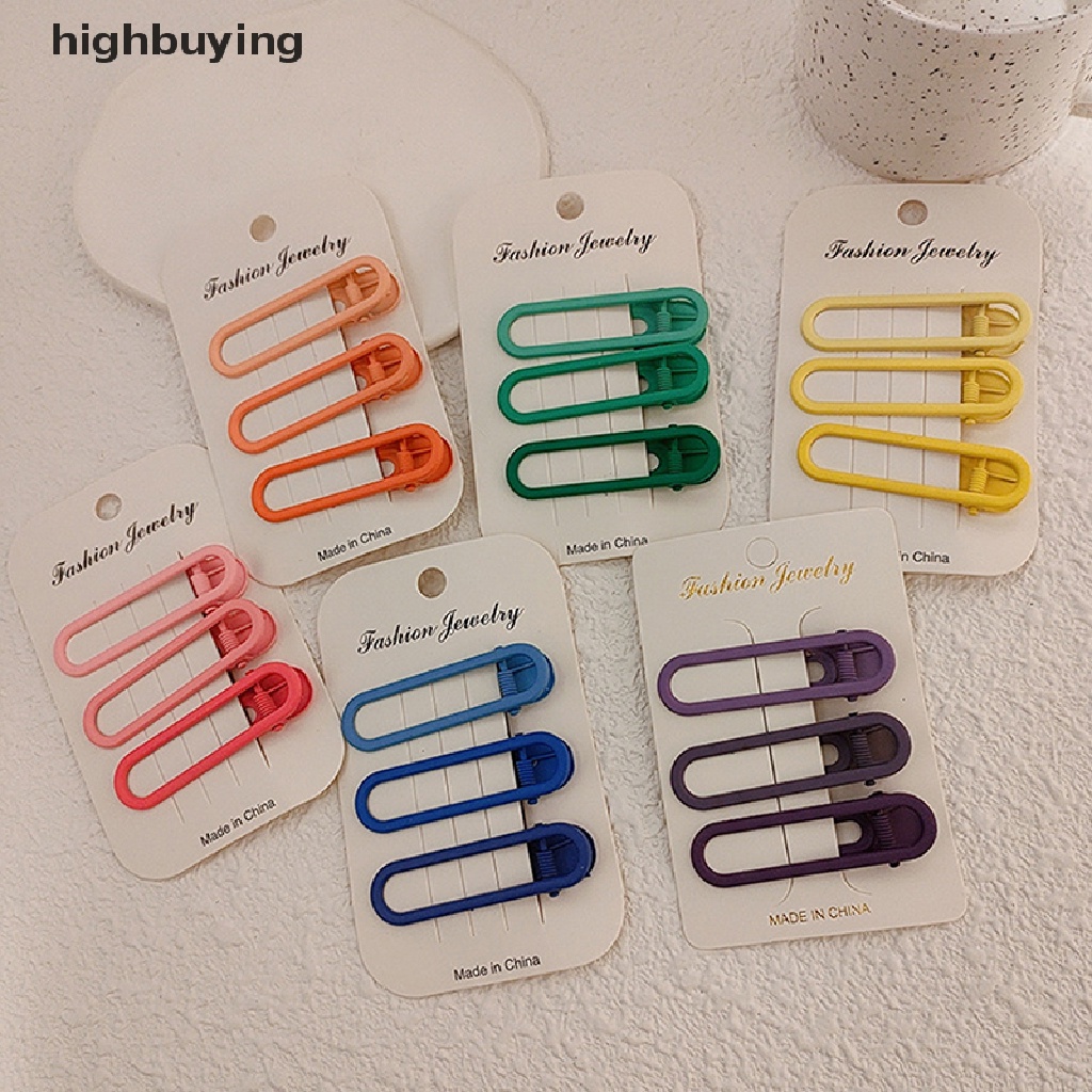 Set 3 Kẹp Tóc Kim Loại Cá Tính Cho Bé Gái