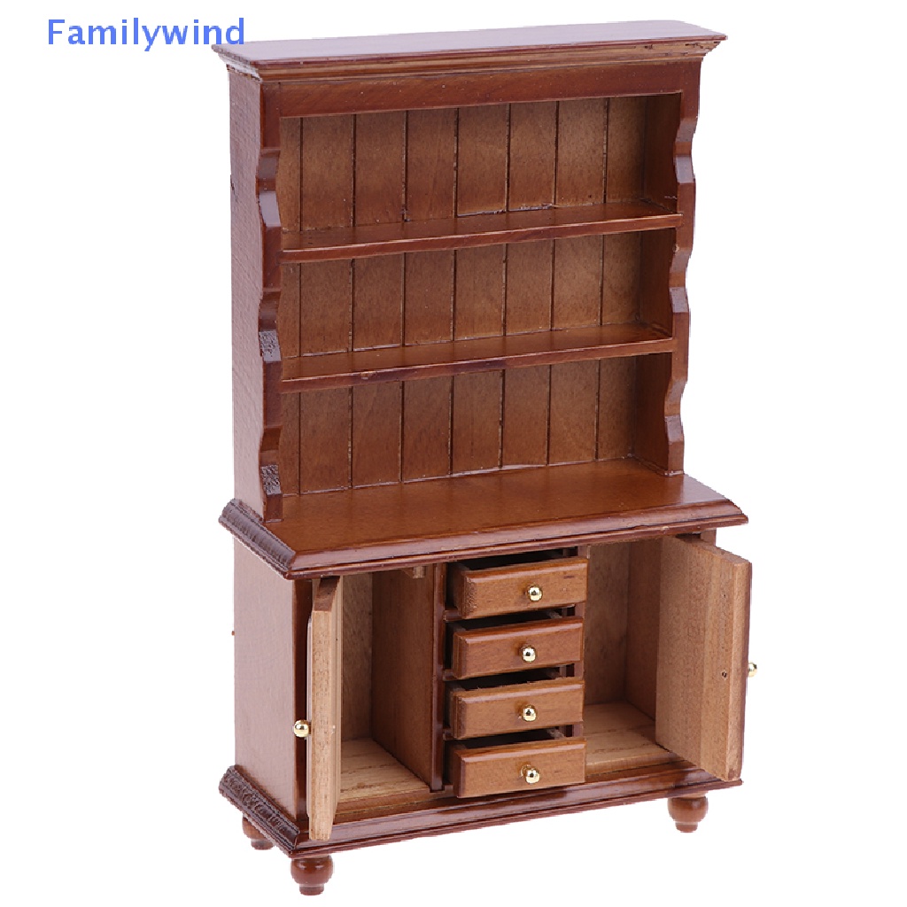 Mô Hình Tủ Sách / Tủ Nội Thất Bằng Gỗ Tỉ Lệ 1 / 12 Trang Trí Nhà Búp Bê