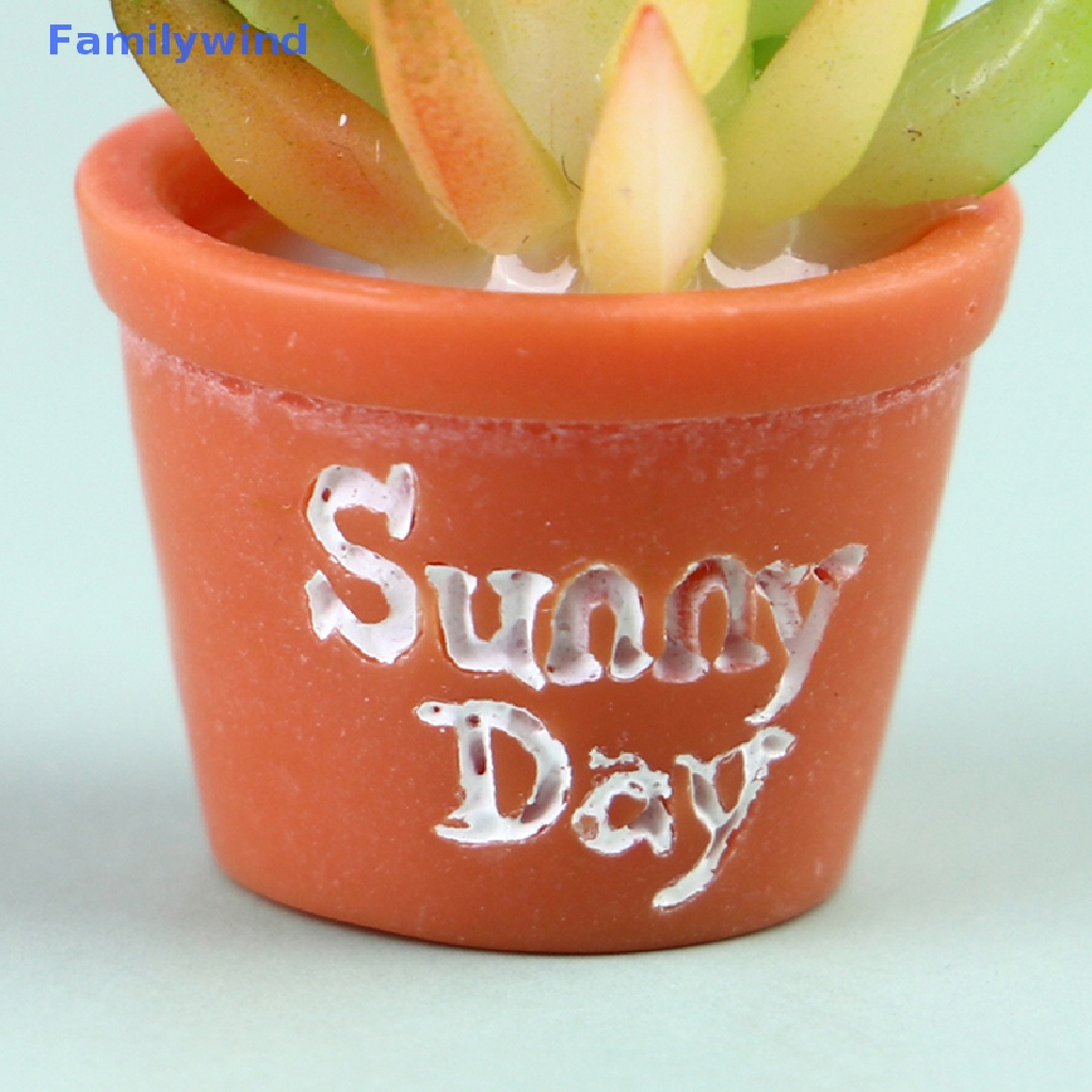 Set 6 Đồ trang trí Chậu Cây Mini Tỉ Lệ 1 / 12 Dùng Để Trang Trí Tiểu Cảnh / Nhà Búp Bê