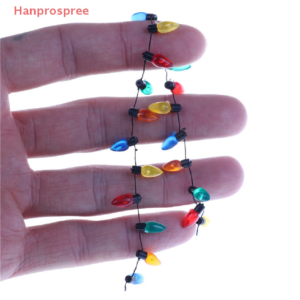 Hanprospree &gt; Dây Đèn Giáng Sinh Nhiều Màu Bằng Nhựa Tỉ Lệ 1 / 12 Trang Trí Nhà Búp Bê
