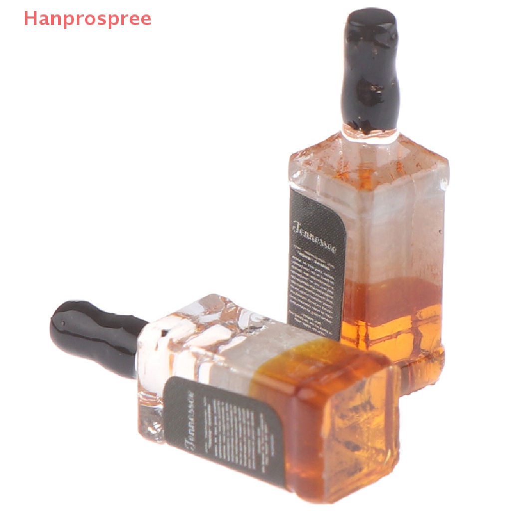 Set 2 Chai Rượu Mini Tỉ Lệ 1 / 12 Dùng Để Trang Trí Nhà Búp Bê