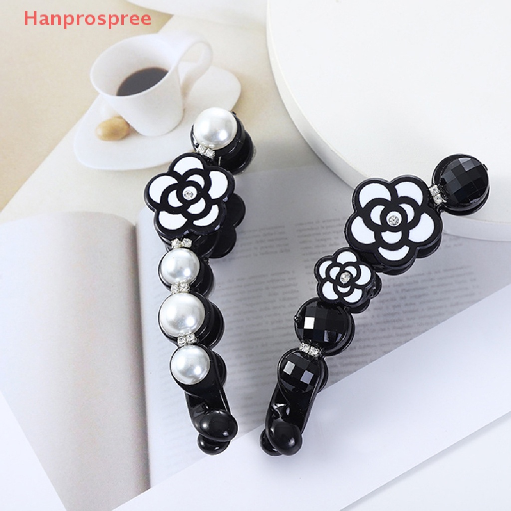 1 Kẹp Tóc Đính Hoa Trà Và Ngọc Trai Giả Thanh Lịch Cho Nữ