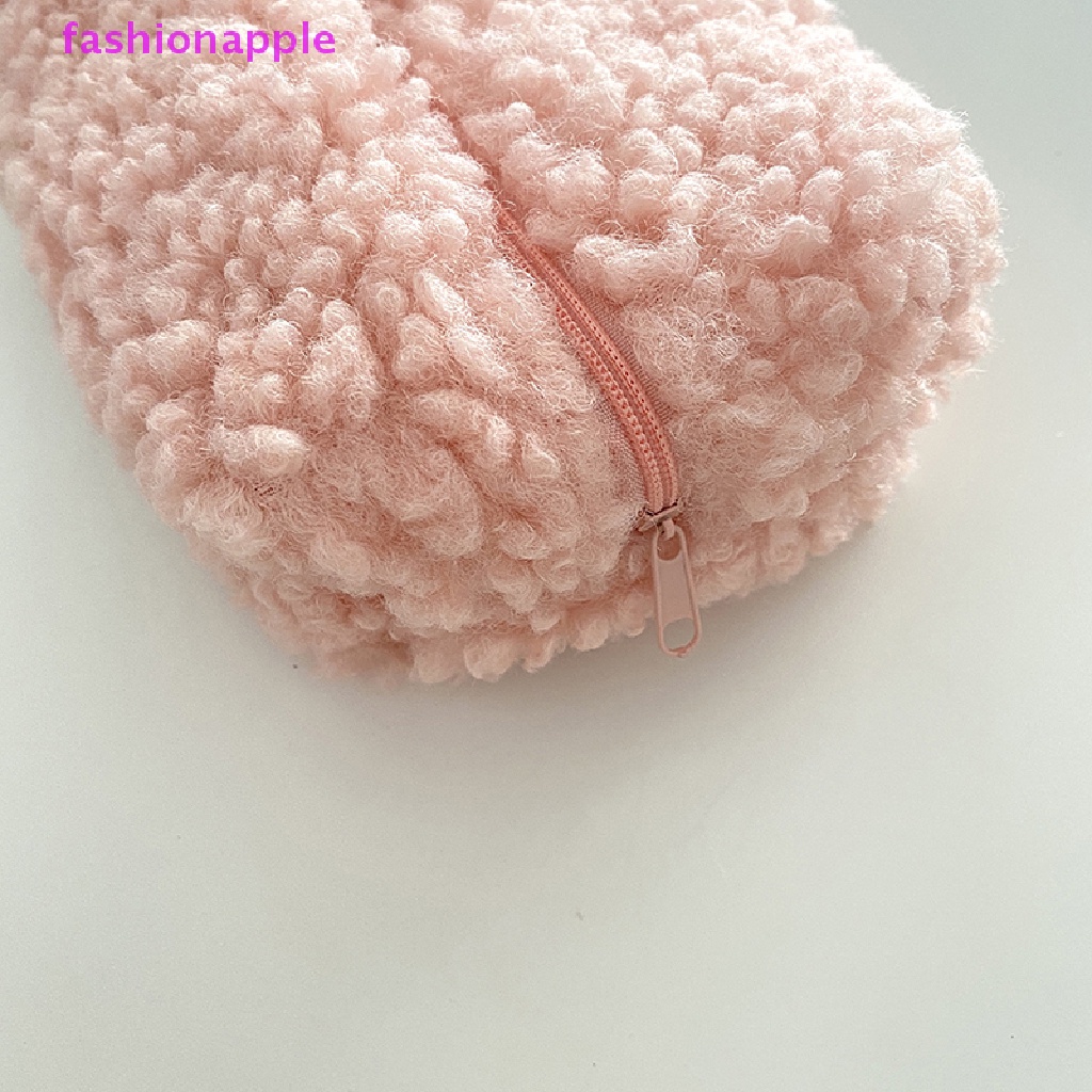 Túi Đựng Bút Bằng Lông Cashmere Có Khóa Kéo