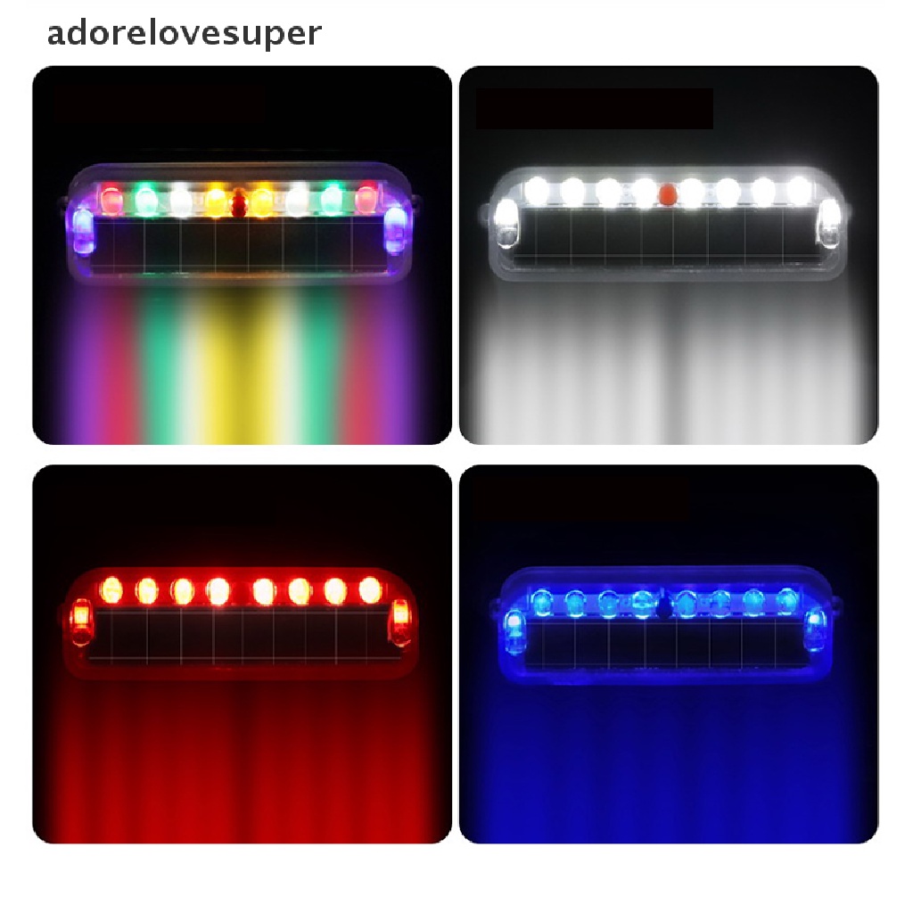 Đèn LED Cảnh Báo Chống Trộm 10 Bóng Sử Dụng Năng Lượng Mặt Trời AD1VN Cho Xe Hơi