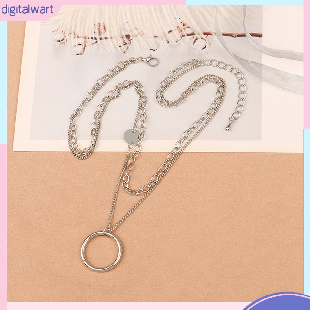 [DIL] Vòng Cổ Choker Nhiều Lớp Mặt Hình Học Có Thể Điều Chỉnh Được Mặc Hàng Ngày Miễn Phí Hình Tròn