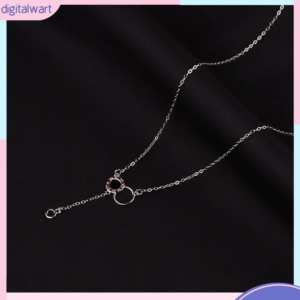 [DIL] Vòng cổ Mặt Nhẫn Hình Học Đơn Giản Không Gây Dị Ứng Trang Sức Quyến Rũ