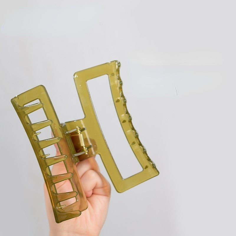 Kẹp Tóc Acrylic 13cm Hình Vuông Siêu Lớn Thời Trang Mùa Hè Cho Nữ