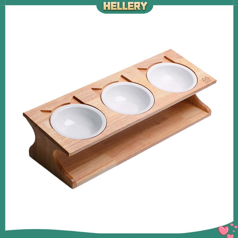 Bát Gỗ Đựng Thức Ăn Cho Mèo 3 Trong 1