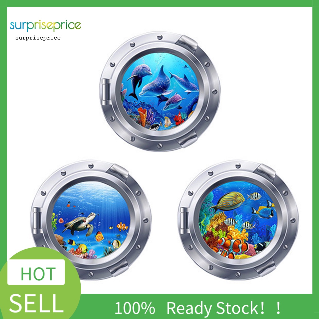 Sticker Dán Tường Chống Thấm Nước Họa Tiết Động Vật 3D Dùng Trang Trí Nhà