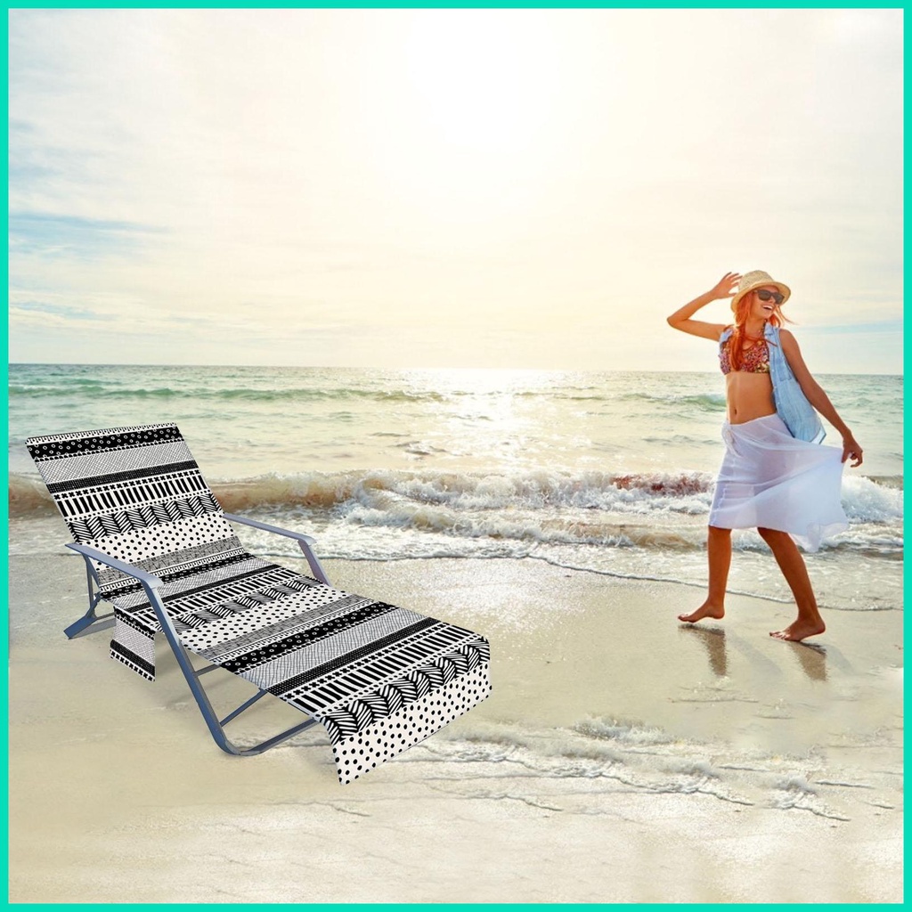 Vỏ Bọc Ghế Ngồi Hồ Bơi Bằng Sợi Micro Mềm Mại Thấm Hút Nước Nhanh Khô Phong Cách Bohemian Tiện Dụng