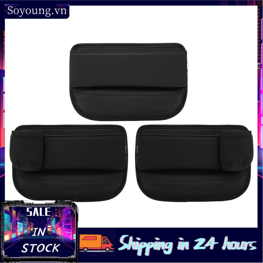 Soyoung Console Side Storage Box  PU Leather Car Seat Gap Organizer for Vehicle