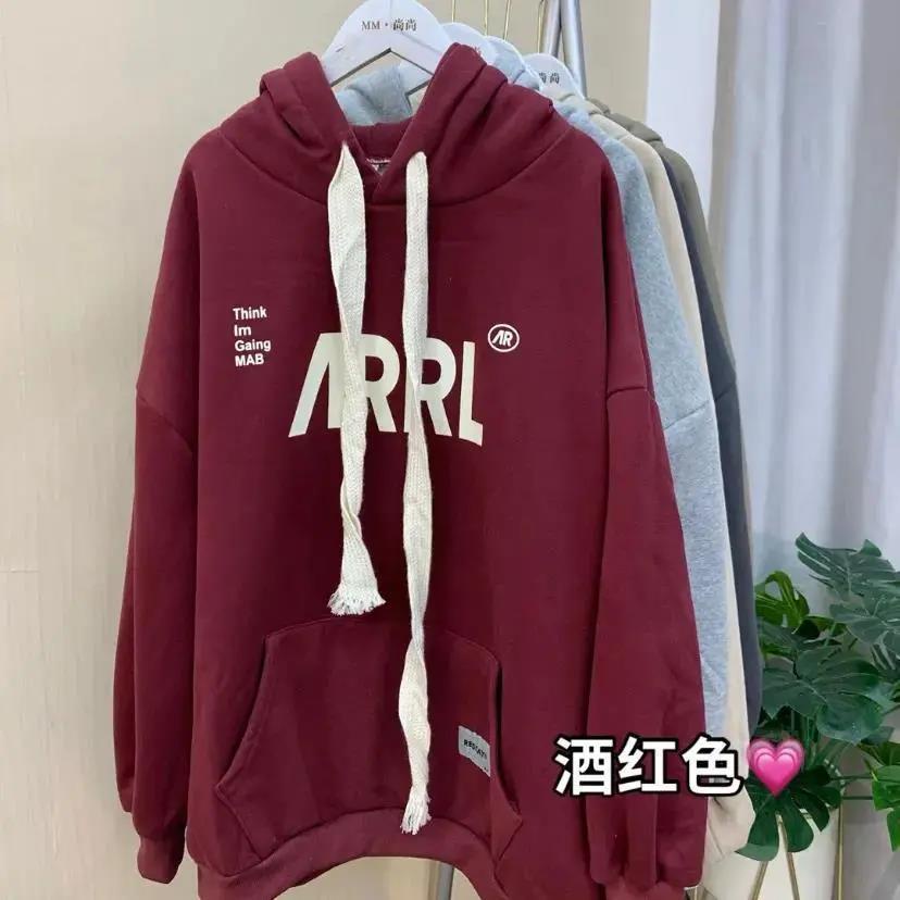 Áo Hoodie Dáng Rộng In Chữ Phong Cách Hàn Quốc Thời Trang Xuân Thu Cho Nữ