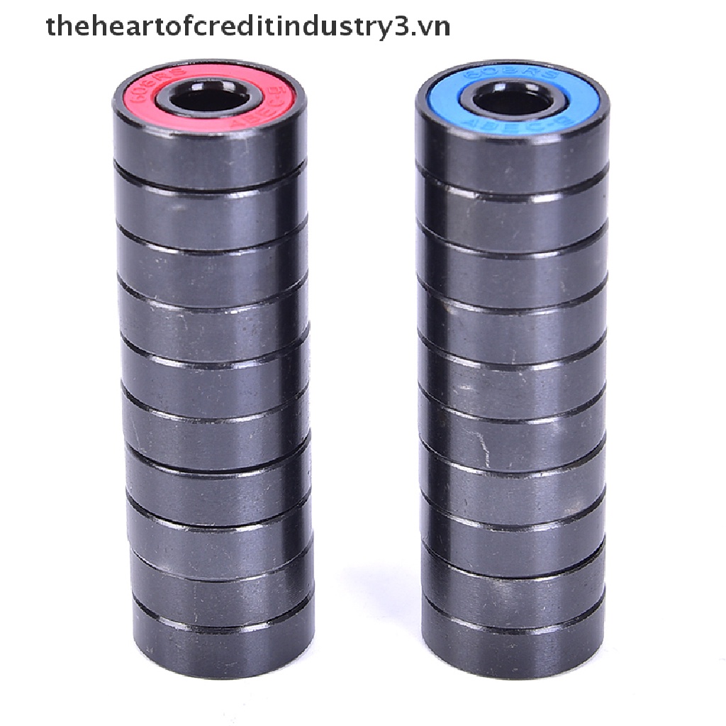 Set 10 Ổ Bi Bằng Thép 608 2RS 608RS 608-2RS Chuyên Dụng