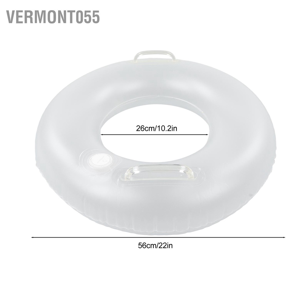 Vermont055 Vòng Bơi Bơm Hơi Có Đèn LED Với 2 Tay Cầm Trong Suốt Phao Nhiều Màu Sắc Cho Bể Trẻ Em Đồ Chơi