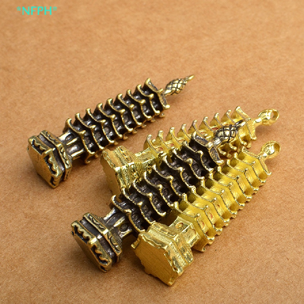 Nfph &gt; Móc Khóa Xe Hơi Bằng Đồng Thau Chín Tấc Hình Tháp Cicada Truyền Thống Trung Hoa Làm Quà Tặng Cho Học Sinh Mới