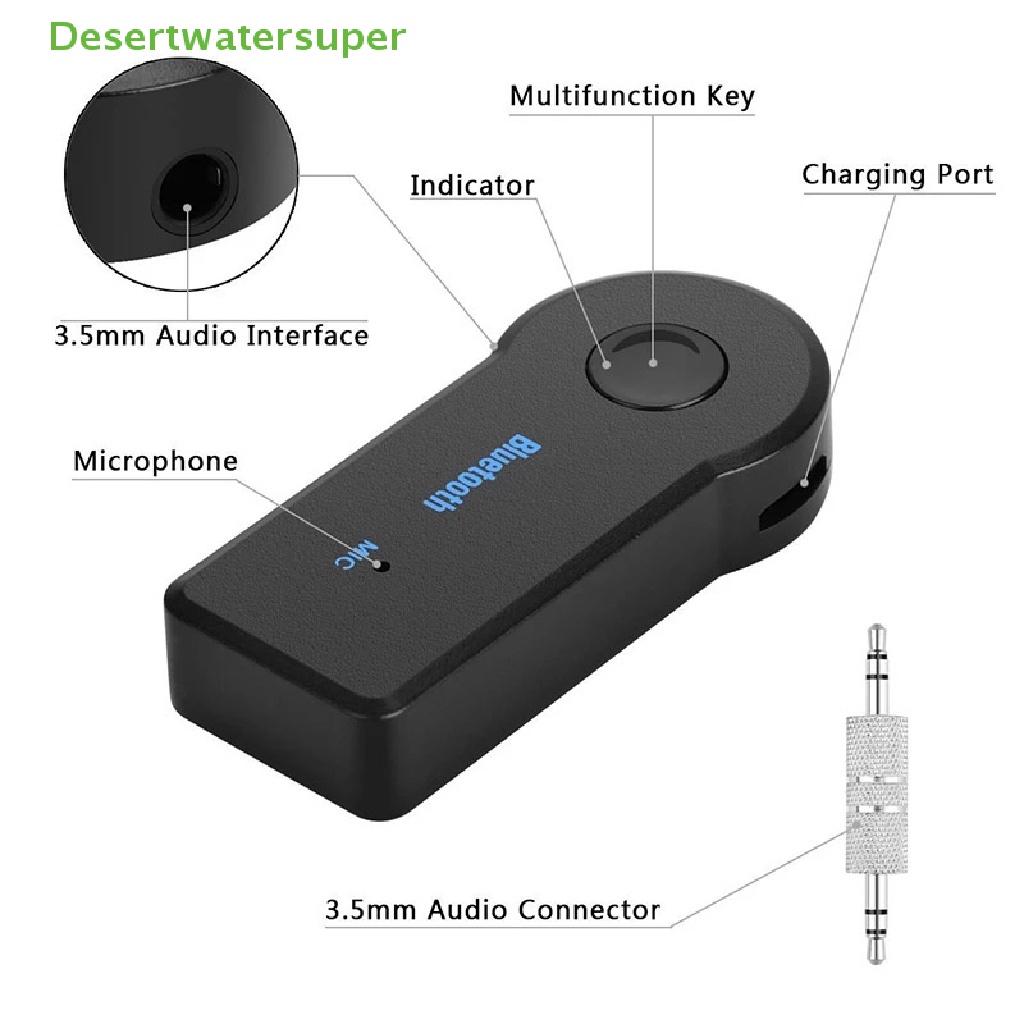 Thiết Bị Truyền Nhận Tín Hiệu Bluetooth 5.0 2 Trong 1 Kèm Dây Cáp 3.5mm Dành Cho Ô Tô