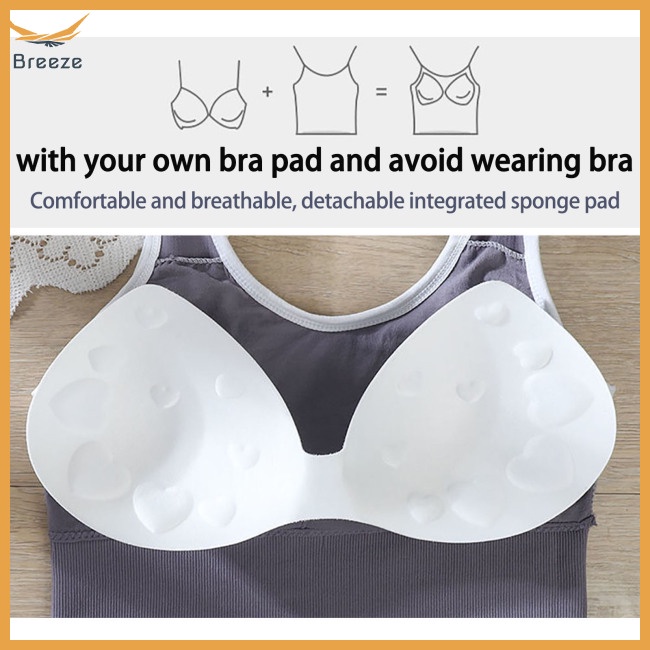 Áo Ngực Thể Thao Không Đường May Có Miếng Lót Nâng Ngực Tháo Rời Được Dành Cho Nữ