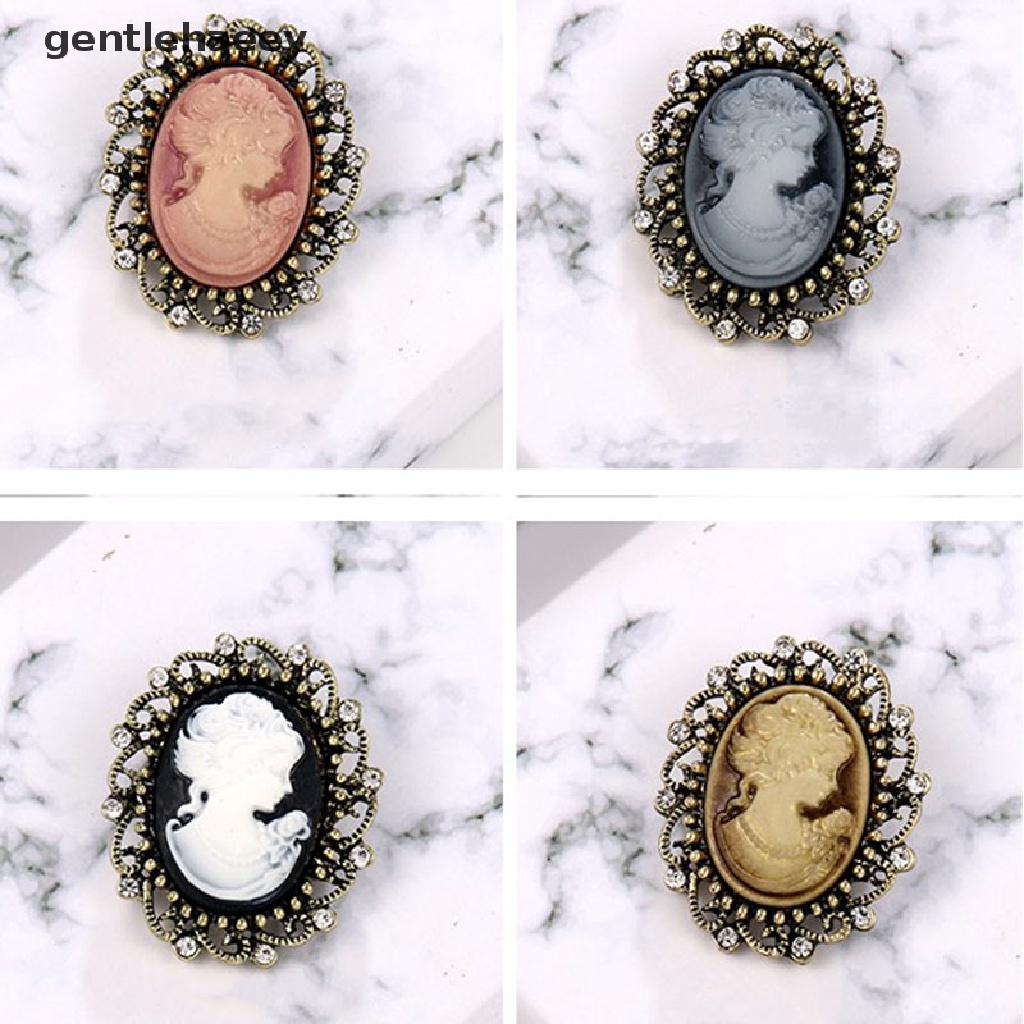 Trâm Cài Áo Hình Tượng Nữ Thần Cameo Đính Đá Phong Cách Gothic Cổ Điển