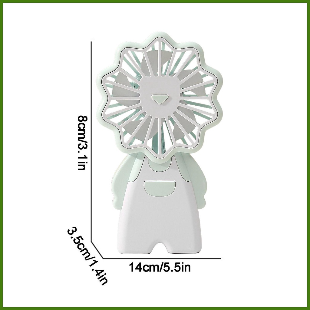 Quạt Mini Cầm Tay 3 Tốc Độ Điều Chỉnh Được Thiết Kế Dễ Thương