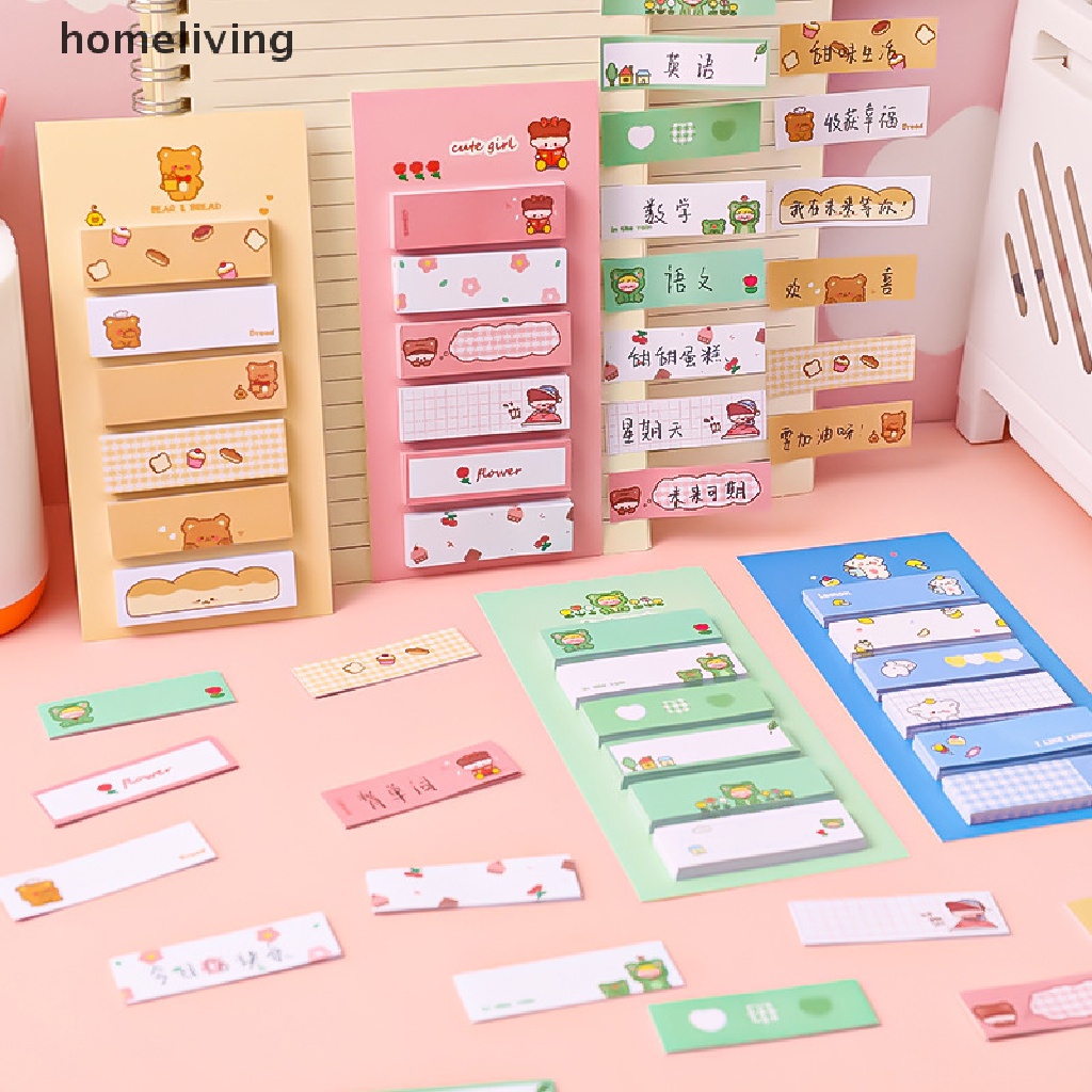 Bộ 120 Tờ Giấy Dán Ghi Chú Họa Tiết Hoạt Hình Dễ Thương DIY