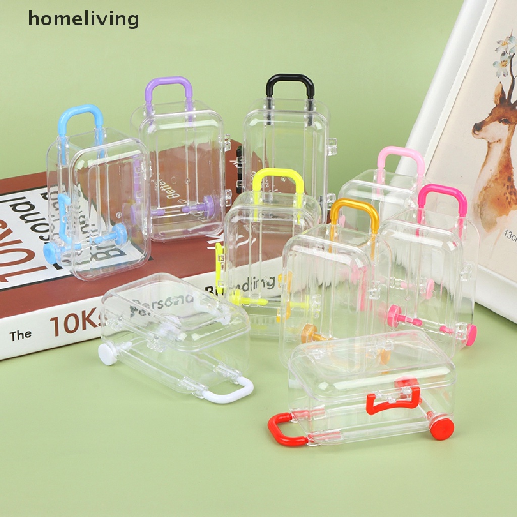 1 Túi Đựng Kẹo 5 * 7cm Dạng Va Li Kéo Mini Trang Trí Nhà Búp Bê