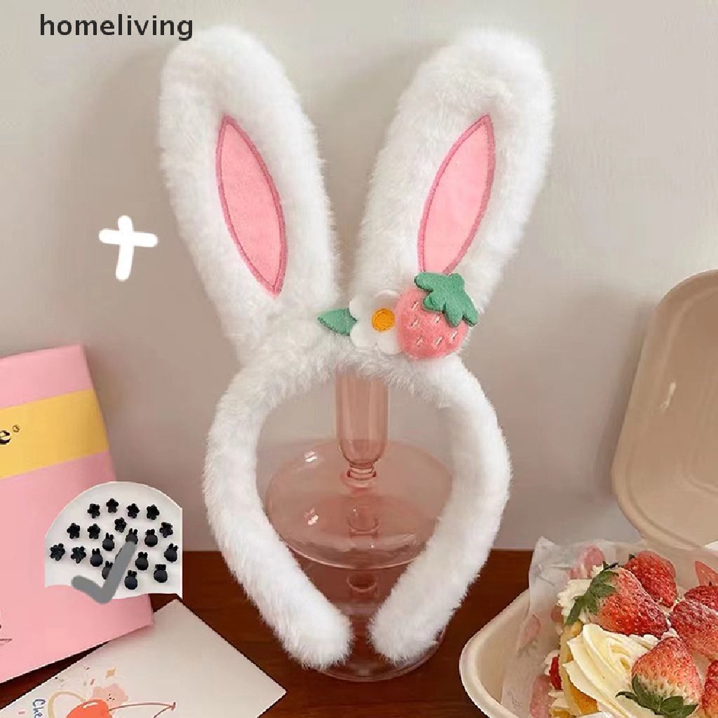 1 Băng Đô Tai Thỏ / Hoa / Dâu Tây Dễ Thương