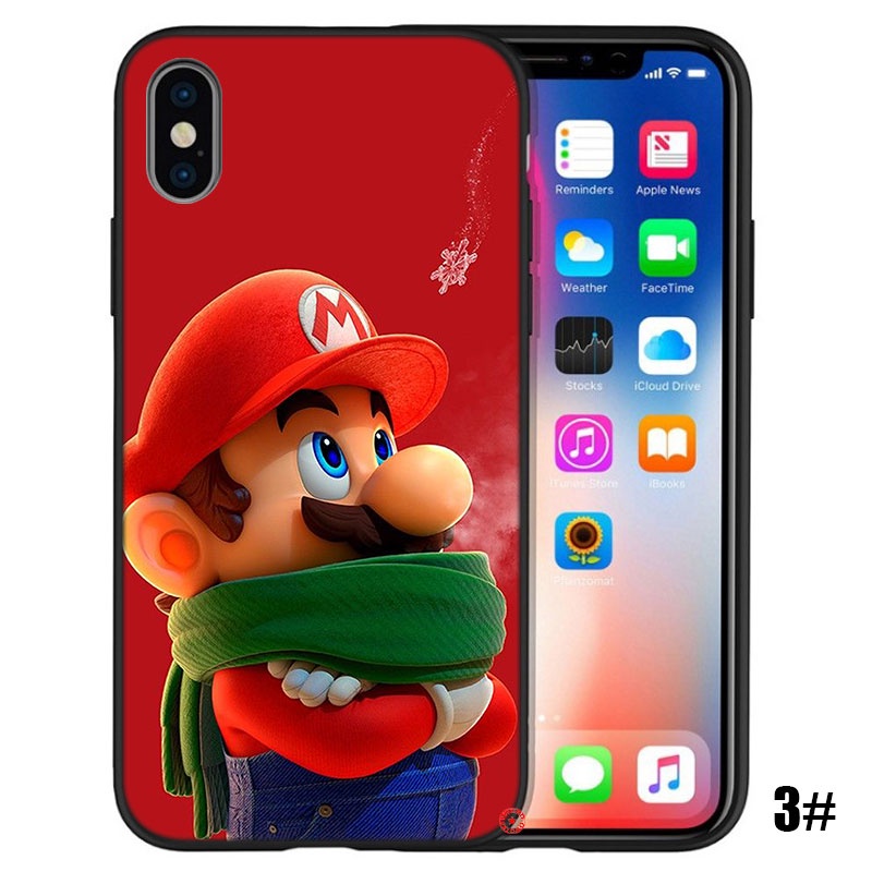 Ốp Điện Thoại Hình Super Mario Cho iPhone 12 13 Pro X XS Max Mini 129IOP