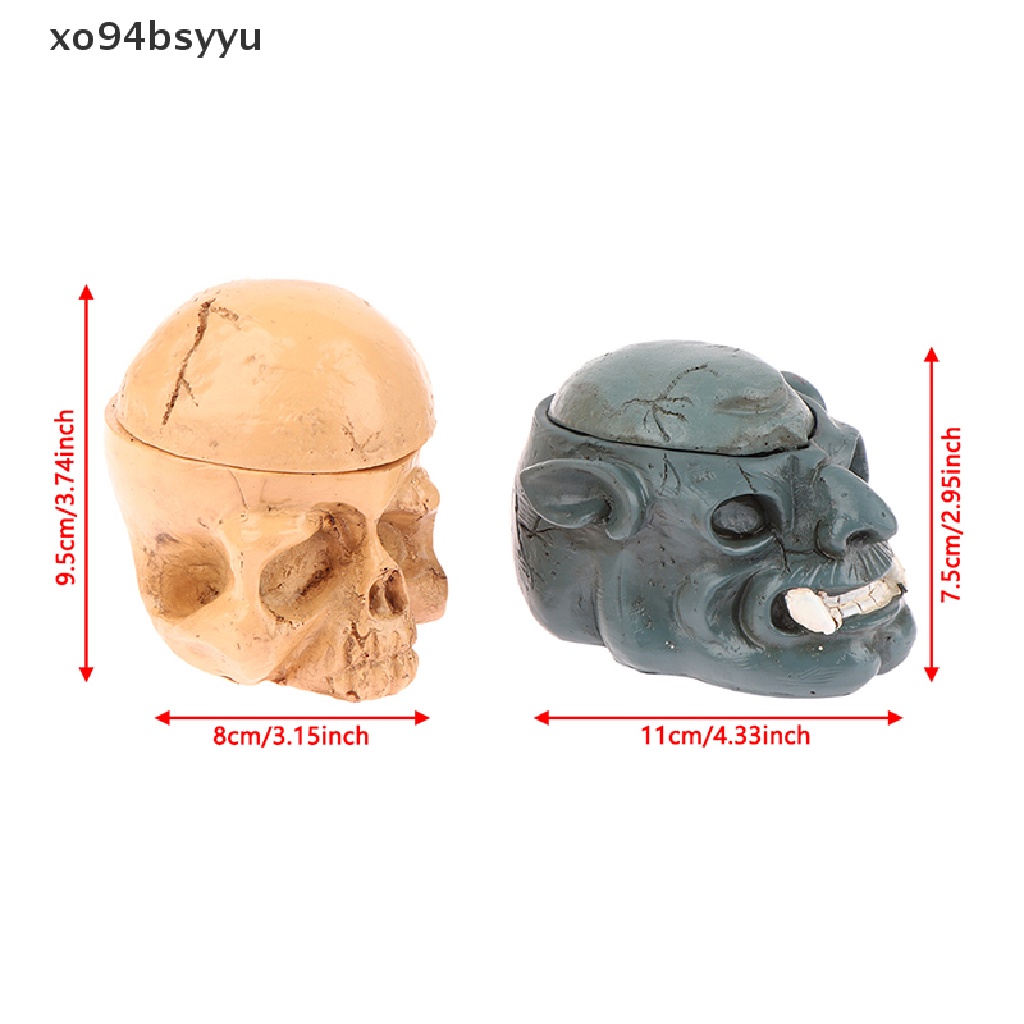 Cốc Đựng Mực Xăm 7 / 8 Lỗ Xo94Bsyu Hình Đầu Lâu Bằng Nhựa Resin Cứng