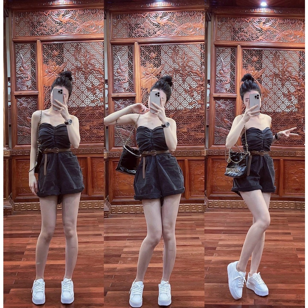 JUMPSUIT ĐI CHƠI, JUM CÚP NGỰC BOCHUN QUẦN ĐÙI CỰC NĂNG ĐỘNG