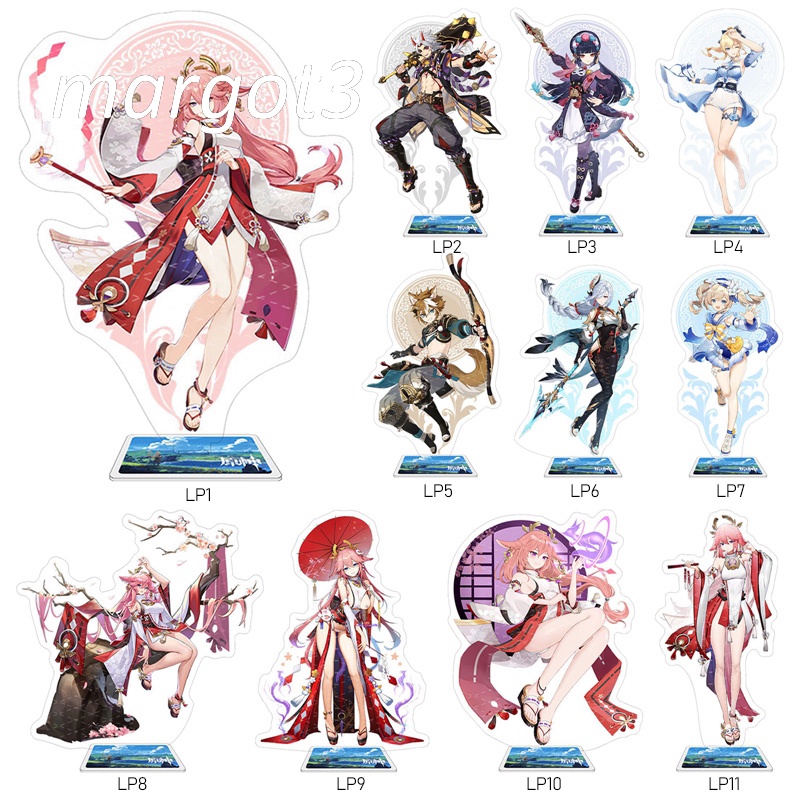 Giá Đỡ Mô Hình Nhân Vật Anime Genshin Va Chạm Margot3 Bằng Acrylic Trang Trí Bàn Làm Việc