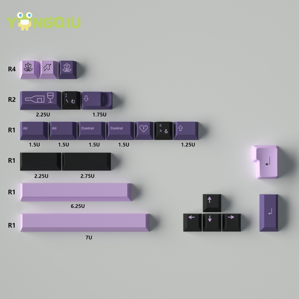 Set 23 Nút Bàn Phím Cơ PBT Màu Cherry Xinh Xắn